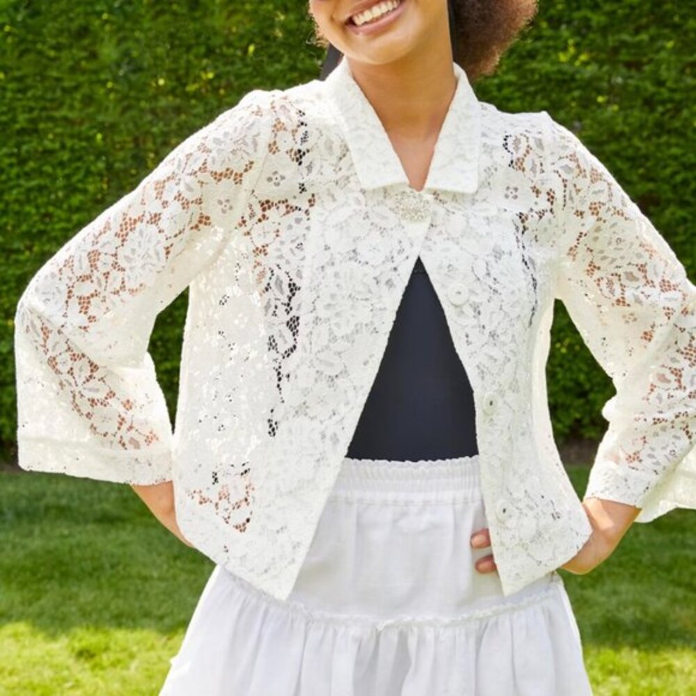 Hill House Home Bea Jacket - White Lace - New With Tags